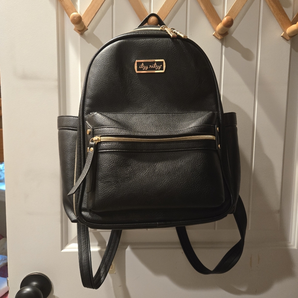 Itzy Ritzy Black Mini Diaper Backpack